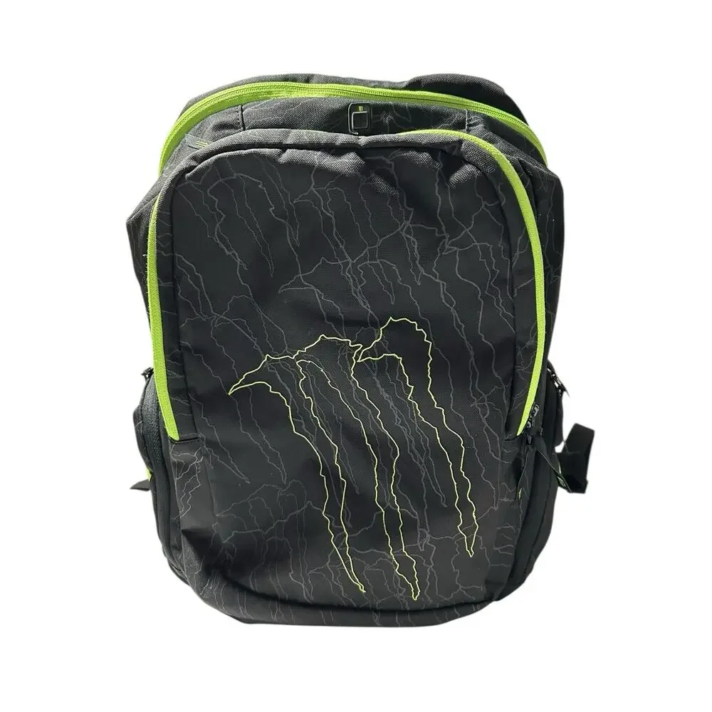 Monster Energy Black Promo Backpack Laptop Padded Pockets Zippers Large Logo